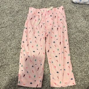 Vineyard Vines Pink Kids Pajama Bottoms with holiday print!